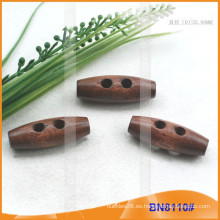 Botón de madera natural de la perilla del cuerno de la manera para las prendas BN8110